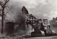 Power Plant smokestack demolition